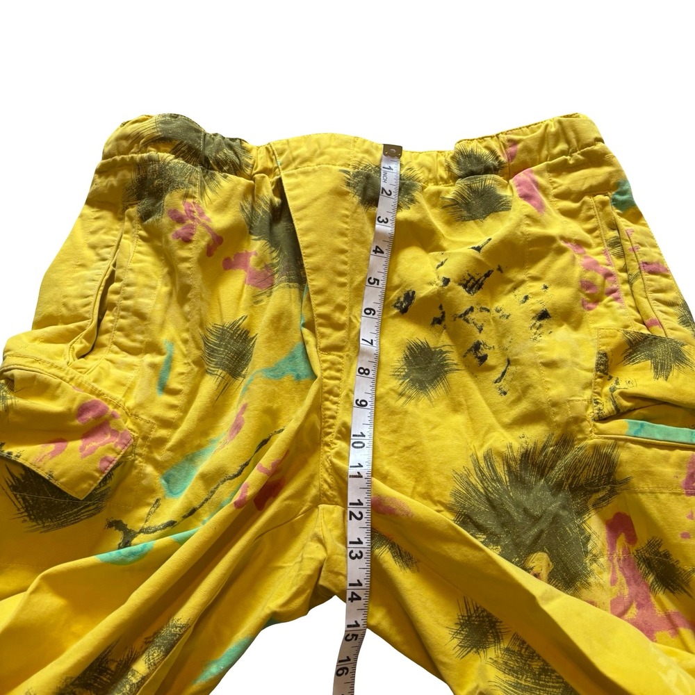 Polo Ralph Lauren Mens Yellow Graffiti Palm‎ Tree Cargo Pants Relaxed Size M - Picture 11 of 12